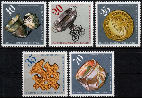 DDR MiNr. 2182/86 ** Archäologische Funde in der DDR