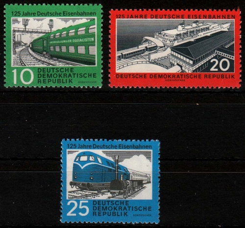 DDR MiNr. 804/06 ** 125 Jahre Deutsche Eisenbahnen