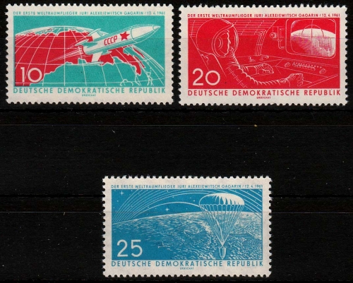 DDR MiNr. 822/24 ** Erster bemannter Weltraumflug