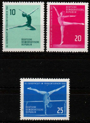DDR MiNr. 830/32 ** Kunstturn-Europapokal der Frauen in Leipzig