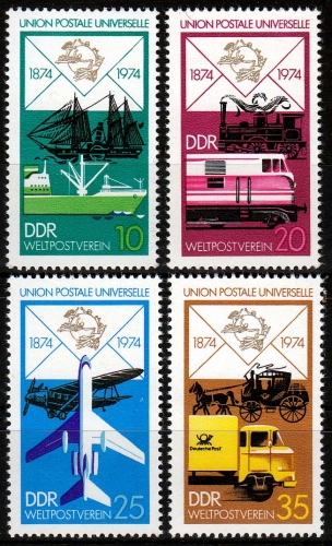 DDR MiNr. 1984/87 ** 100 Jahre Weltpostverein
