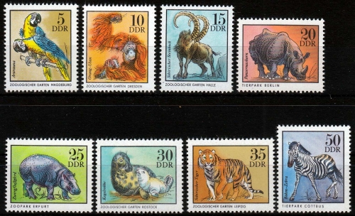 DDR MiNr. 2030/37 ** Zootiere