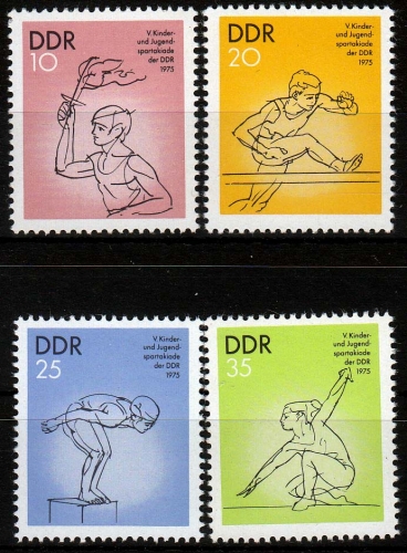 DDR MiNr. 2065/68 ** Kinder- und Jugendspartakiade