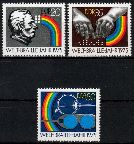 DDR MiNr. 2090/92 ** Welt-Braille-Jahr