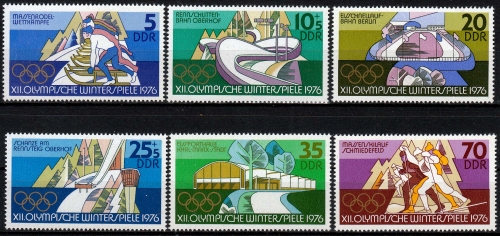DDR MiNr. 2099/04 ** Olympische Winterspiele 1976