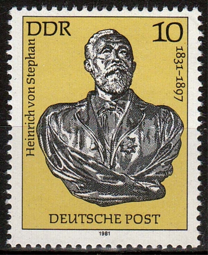DDR MiNr. 2579 ** 150. Geburtstag von Heinrich von Stephan