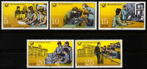 DDR MiNr. 2583/87 ** Bildungseinrichtungen der Deutschen Post