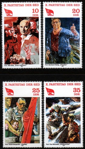 DDR MiNr. 2595/98 ** Parteitag der Sozialistischen Einheitspartei Deutschlands