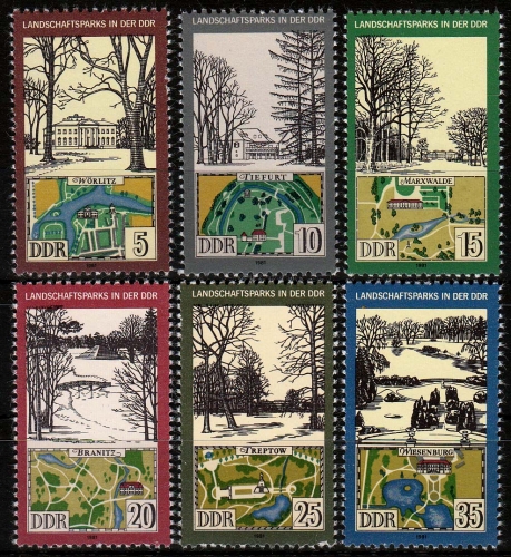 DDR MiNr. 2611/16 ** Landschaftsparks
