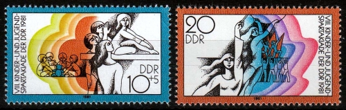 DDR MiNr. 2617/18 ** Kinder- und Jugendspartakiade