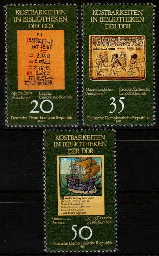 DDR MiNr. 2636/38 ** Kostbarkeiten in Bibliotheken der DDR