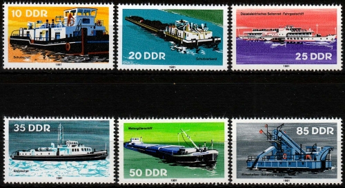 DDR MiNr. 2651/56 ** Binnenschiffe