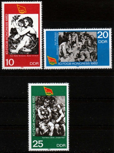 DDR MiNr. 2699/01 ** Kongress des Freien Deutschen Gewerkschaftsbundes