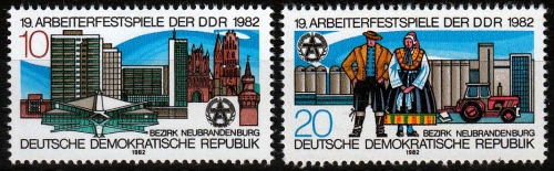 DDR MiNr. 2706/07 ** Arbeiterfestspiele der DDR