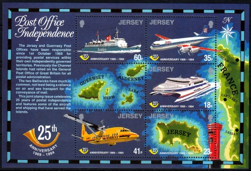 Jersey MiNr. Bl. 9 ** 25 Jahre Posthoheit