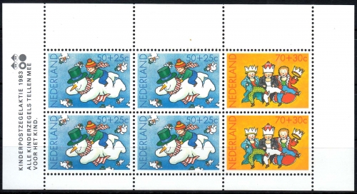 Niederlande MiNr. Bl. 25 ** "Voor het Kind" Das Kind und Weihnachten