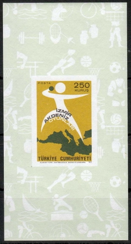 Türkei MiNr. Bl. 15 ** Mittelmeerspiele