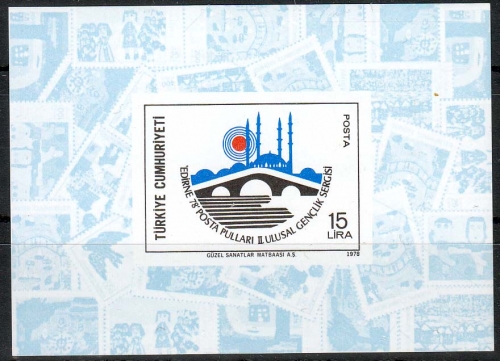 Türkei MiNr. Bl. 18 ** Nationale Jugend-Briefmarkenausstellung EDIRNE `78