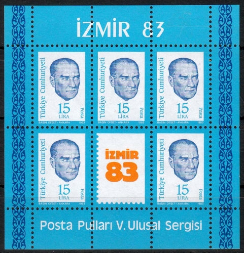 Türkei MiNr. Bl. 23 ** Nationale Briefmarkenausstellung IZMIR `83