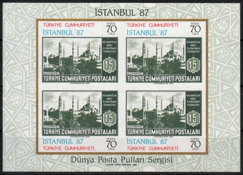 Türkei Block 24 ** Internationale Briefmarkenausstellung ISTANBUL 87