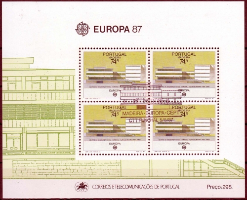 Madeira MiNr. Bl. 8 O Europa: Moderne Architektur