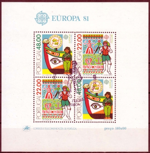 Portugal MiNr. Bl. 32 O Europa: Folklore