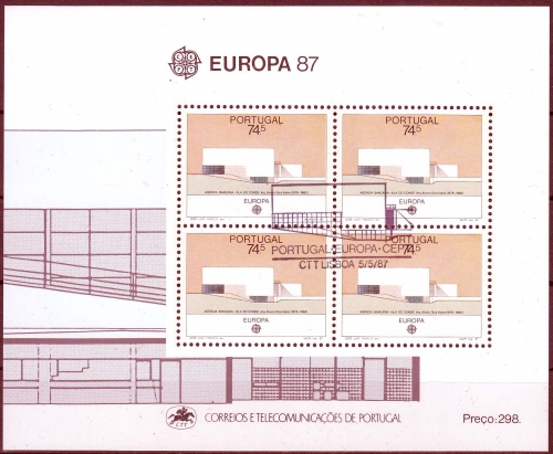Portugal MiNr. Bl. 54 O Europa: Moderne Architektur