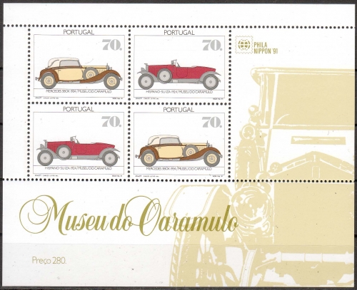 Portugal MiNr. Bl. 81 ** Portugiesische Automobilmuseen