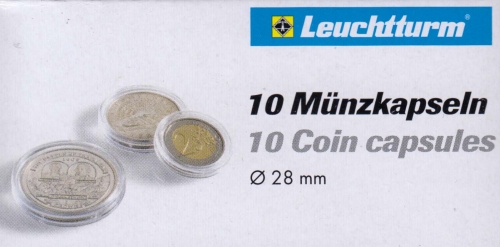 Münzkapsel CAPS 28 mm, für 5,- Euro BRD Neu