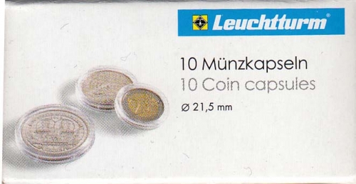 Münzkapsel CAPS 21,5 mm für 5 Euro-Cent Neu