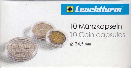 Münzkapsel CAPS 24,5 mm für 50 Euro-Cent Neu