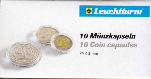 Münzkapsel CAPS 43 mm Neu