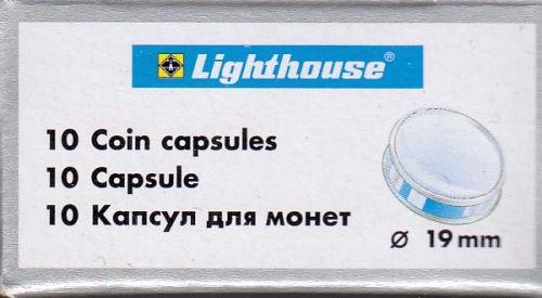 Münzkapsel CAPS 19 mm für 2 Euro-Cent Neu