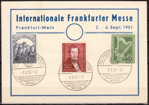 Berlin MiNr. 72, 73, 74 O SST Philharmonie und Lortzing