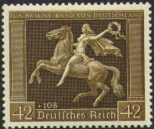 D. Reich MINr. 671 y ** / MNH, Das Braune Band von Deutschland