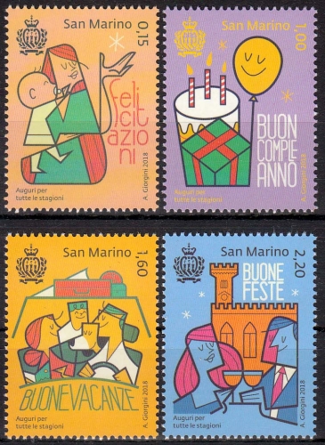 San Marino MiNr. 2746/49 ** Glückwünsche