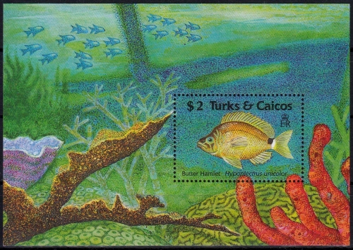 Turks- und Caicos-Inseln MiNr. Bl. 81 ** Butter Hamlett Fische