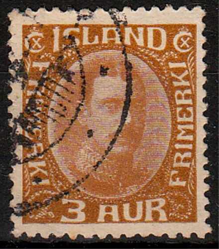 Island MiNr. 84 O Freimarken: König Christian X