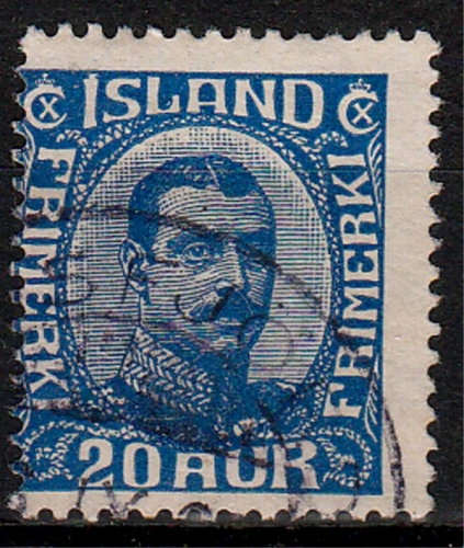 Island MiNr. 91 O Freimarke
