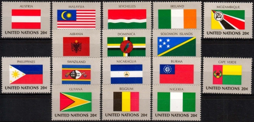 UNO New York MiNr. 397/412 ** Flaggen der UNO-Mitgliedstaaten