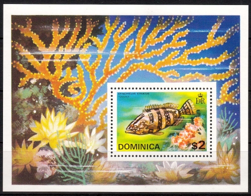 Dominica MiNr. Bl. 30 ** Fische