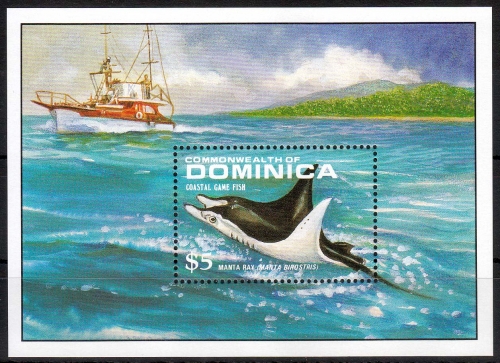 Dominica MiNr. Bl. 143 ** Fische
