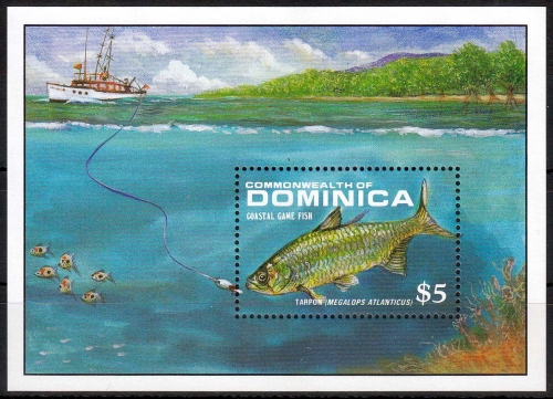 Dominica MiNr. Bl. 144 ** Fische