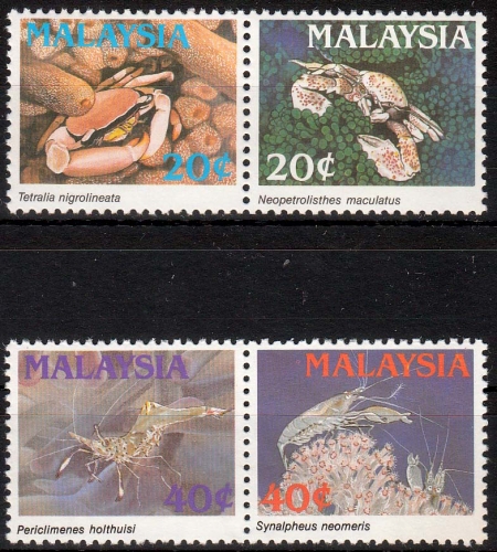 Malaysia MiNr. 396/99 ** Leben im Meer, Krebse