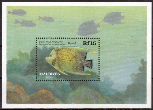 Malediven MiNr. Bl. 154 ** Fische