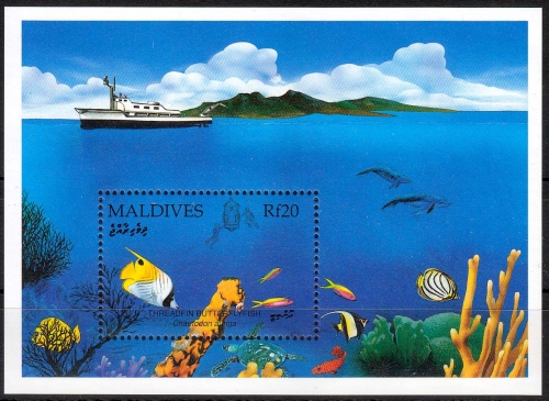 Malediven MiNr. Bl. 224 ** Fische