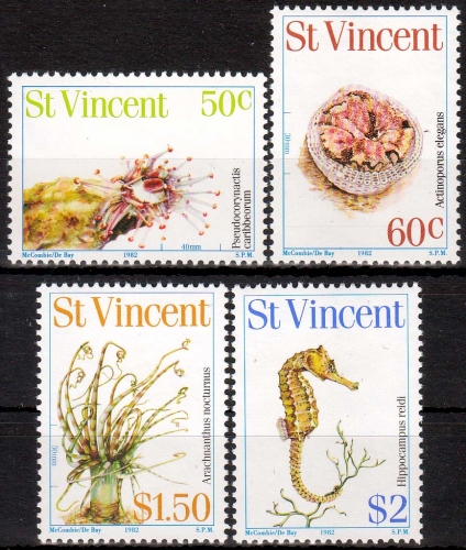 St. Vincent MiNr. 647/50 ** Meerestiere