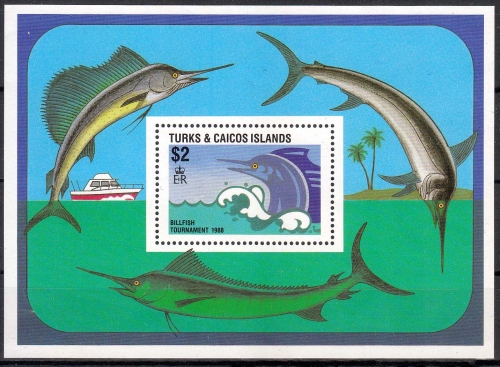 Turks- und Caicos-Inseln MiNr. Bl. 73 ** Hochseewettangeln