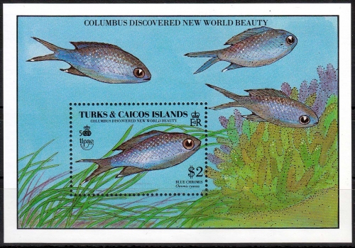 Turks- und Caicos-Inseln MiNr. Bl. 88 ** Fische