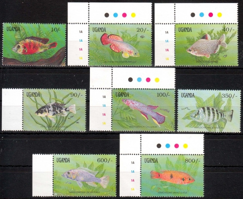 Uganda MiNr. 873/80 ** Einheimische Fische